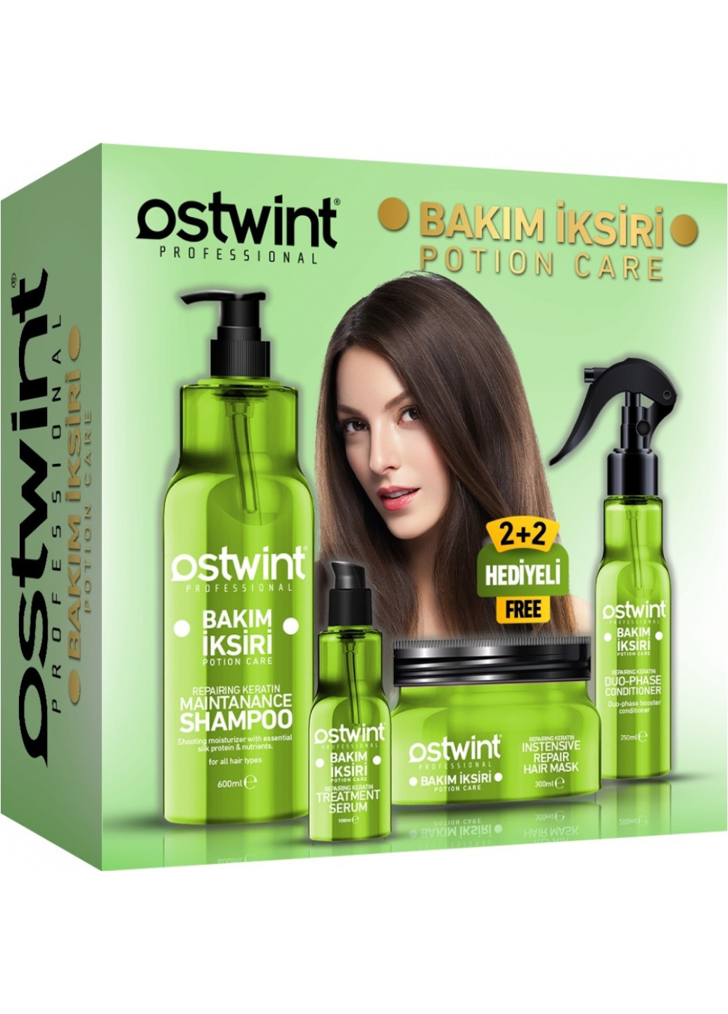 PROFESSIONAL Набір для догляду за волоссям KERATIN, 1250 ml OSTWINT (276003049)