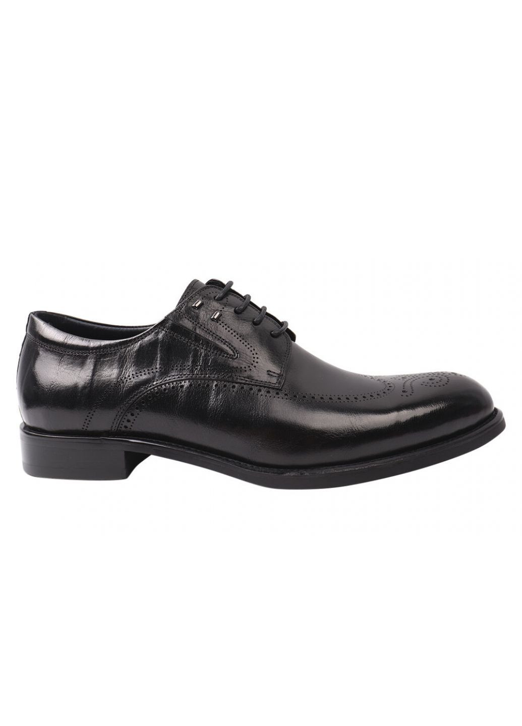 Черные туфли мужские из натуральной кожи, на низком ходу, на шнуровке, цвет черный, Brooman