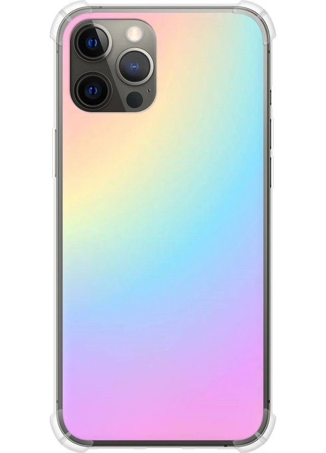 Силіконовий протиударний с посиленими кутами чохол 'Веселка 2' для Endorphone Apple iPhone 12 Pro Max (259141429)