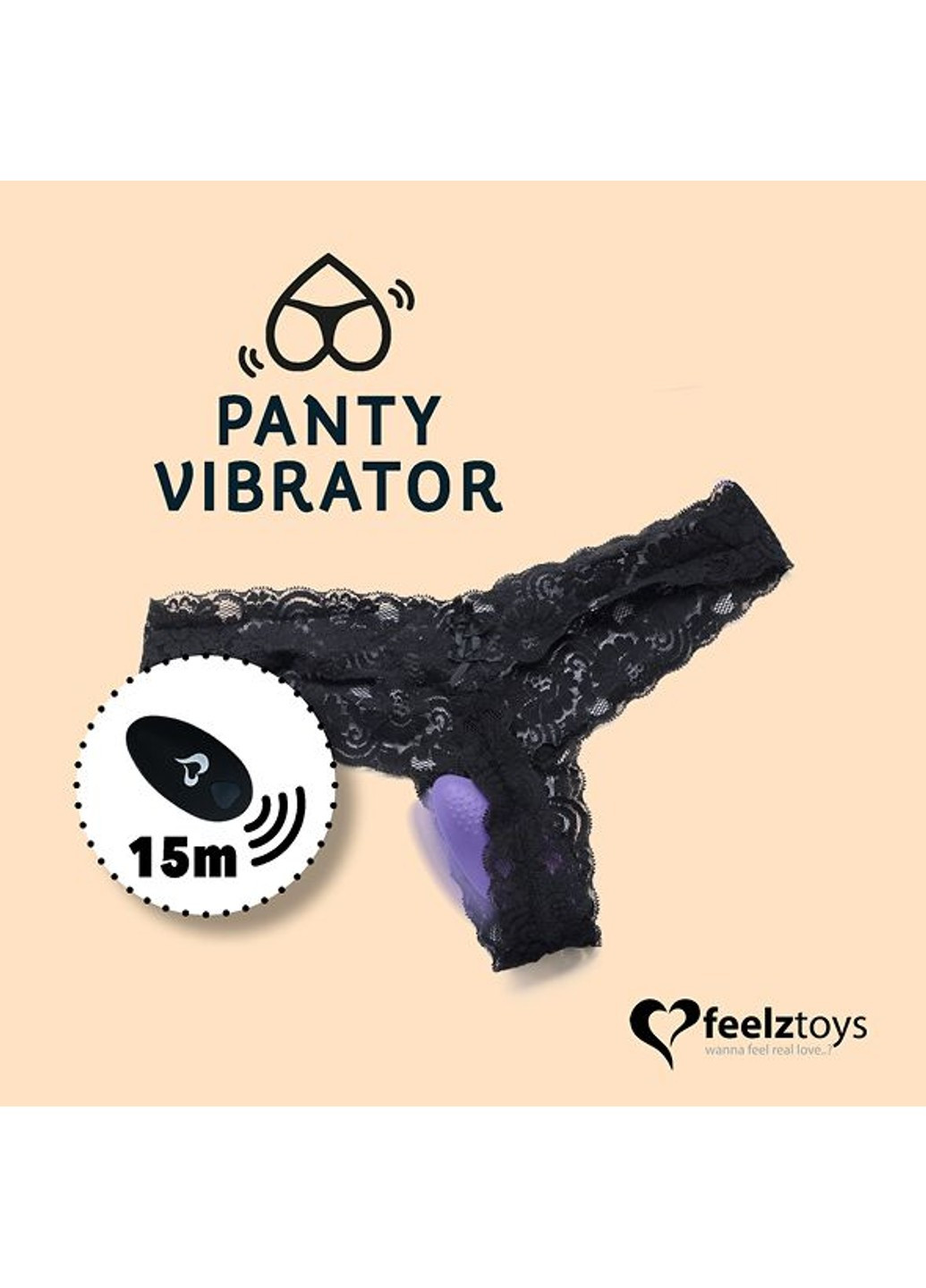 Вибратор в трусики Panty Vibrator Pink с пультом ДУ, 6 режимов работы, сумочка-чехол FeelzToys (277236723)