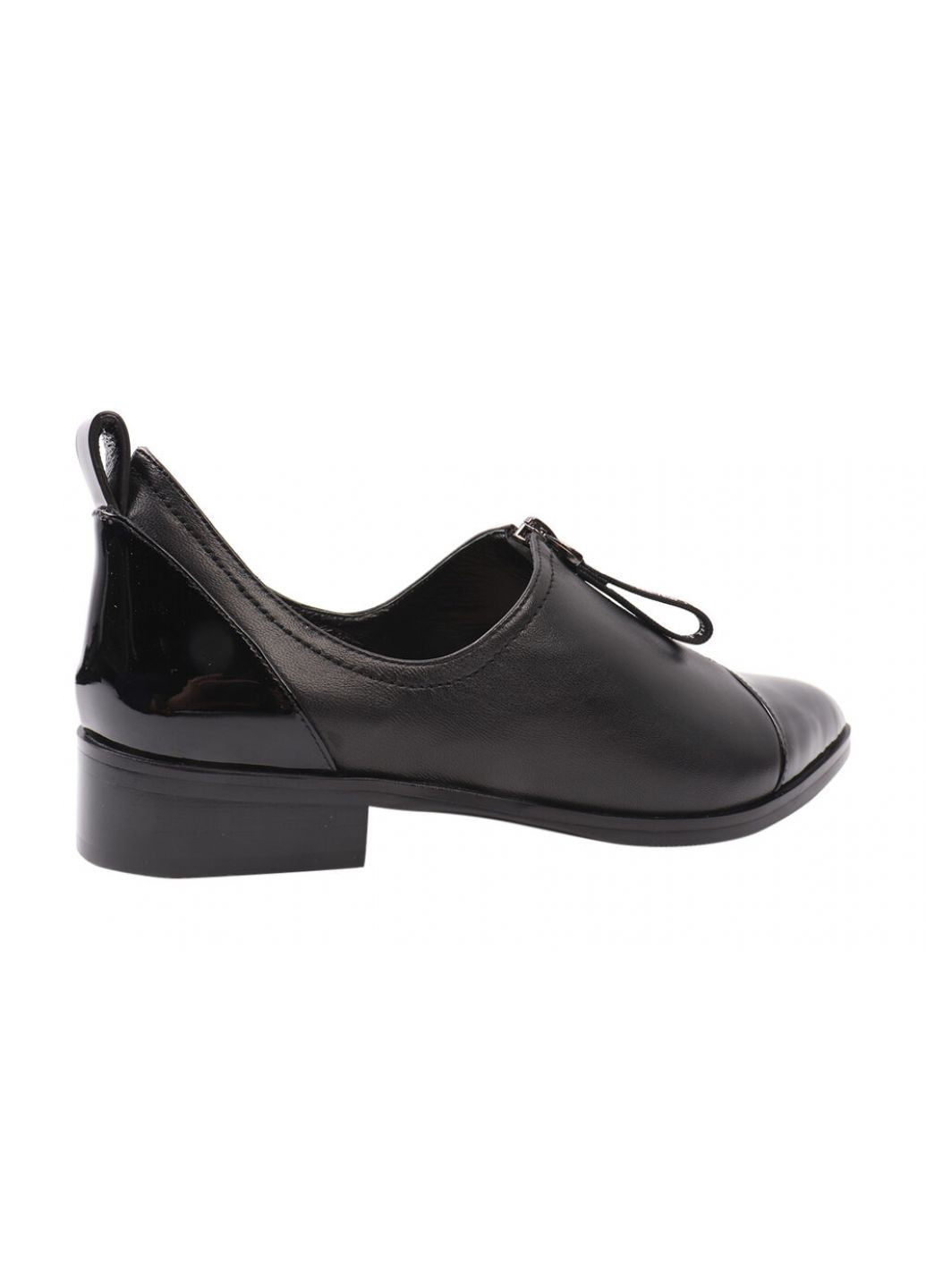 Туфлі жіночі з натуральної шкіри, на низькому ходу, чорні, Angelo Vani 142-21dtc (257429161)