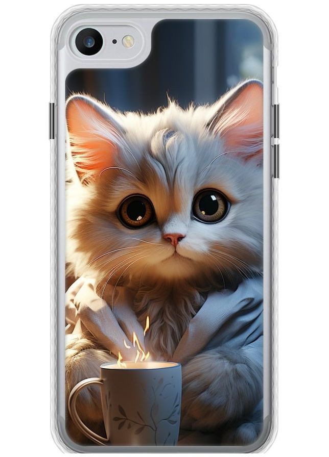 Чехол Bumper чехол 'White cat' для Endorphone apple iphone se 2020 (265399016)