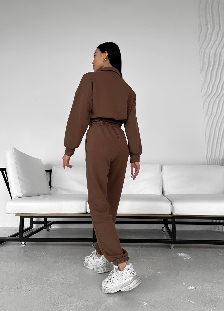 Жіночий прогулянковий костюм двійка колір моко р.42/44 432222 New Trend (258646582)