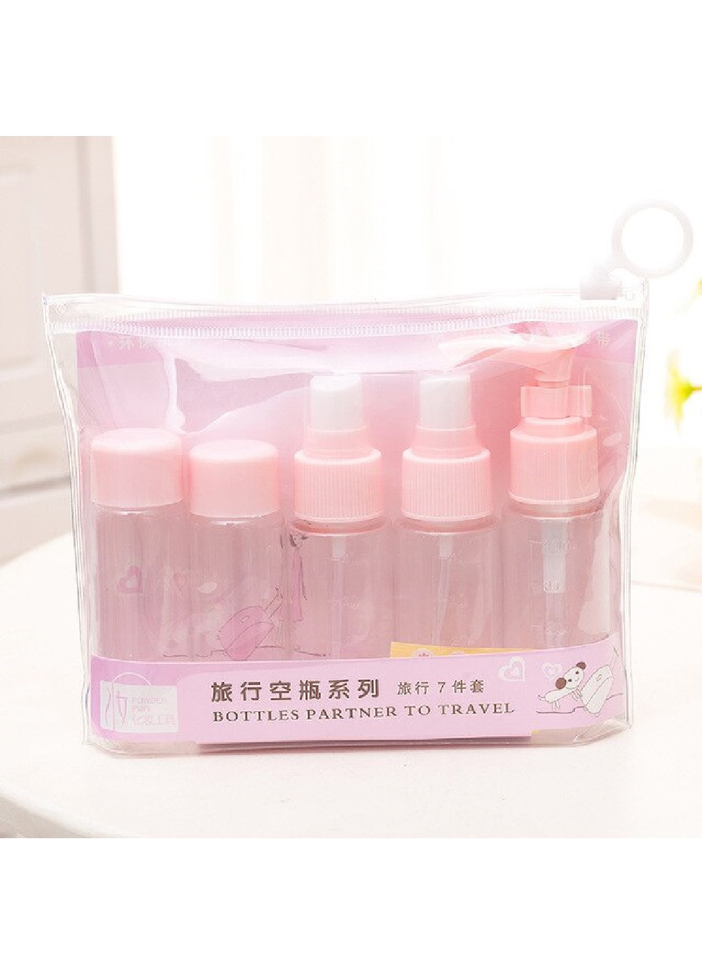 Комплект набор емкостей баночек акессуаров с пипеткой дозатором для дома путешествий 6 шт (475210-Prob) Розовый Unbranded (263346523)
