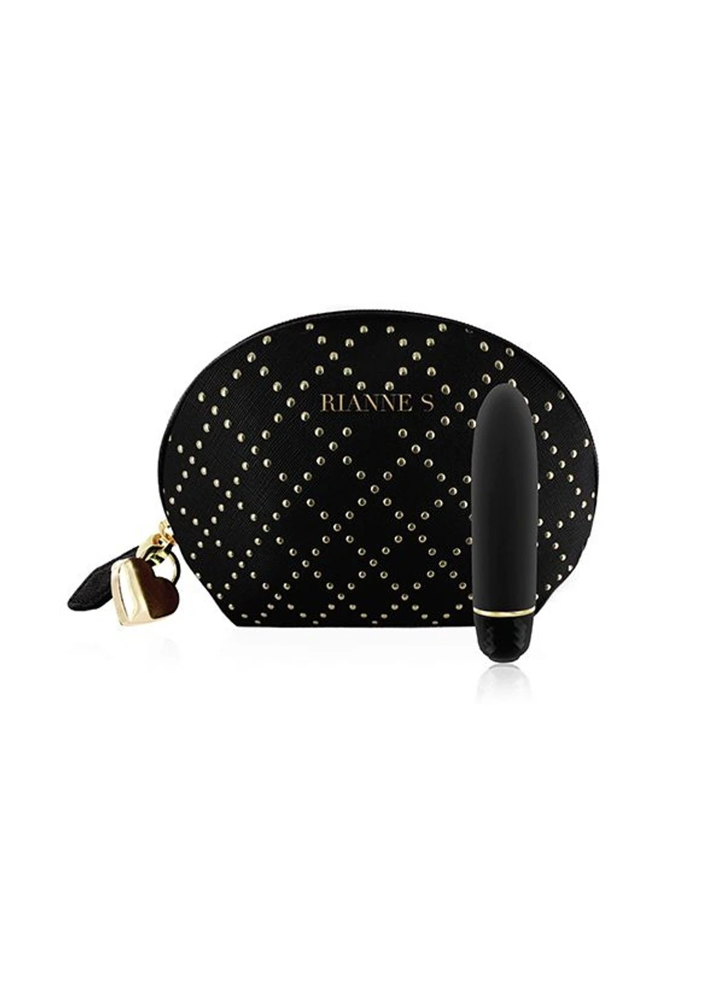 Вибропуля - Classique Vibe мини-вибратор на 7 режимов, чехол-косметичка Stud Black RIANNE S (277237566)