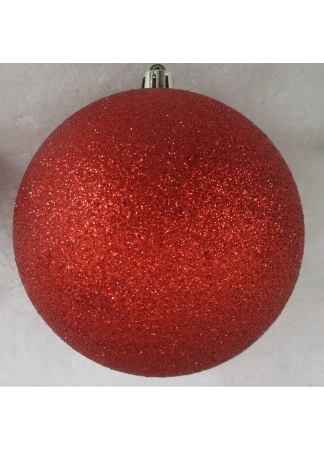 Куля новорічна Yes! Fun d-10 см, червоний глітер 974898 Novogod'ko (269387135)