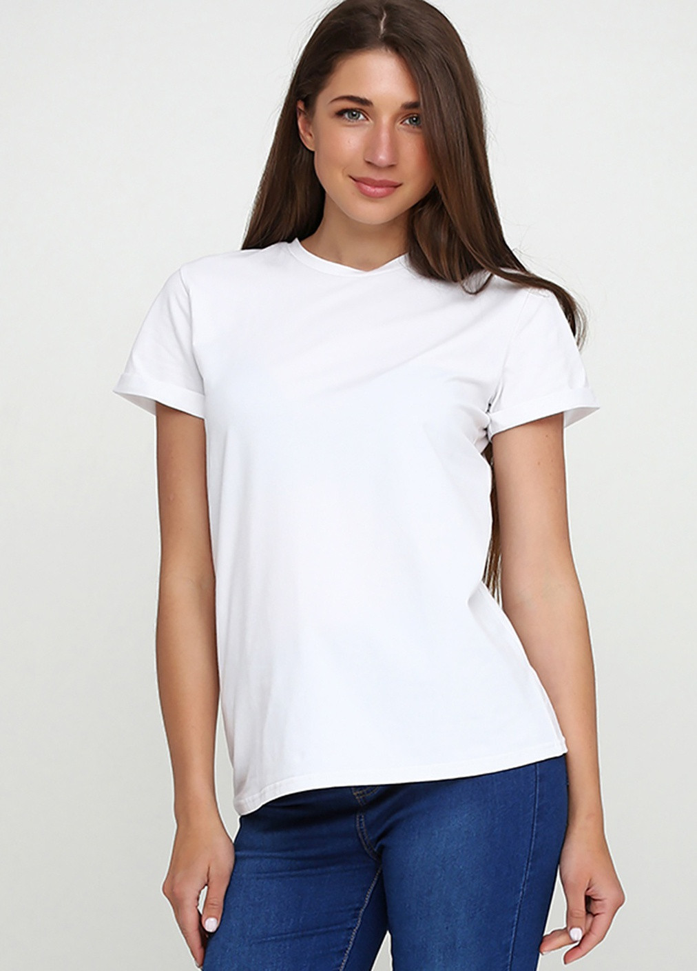Белая летняя футболка женская ж441-24 белая Malta
