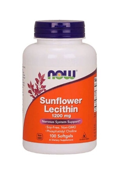 Sunflower Lecithin 1200 mg 100 Softgels NOW-02311 Now Foods (256721649)