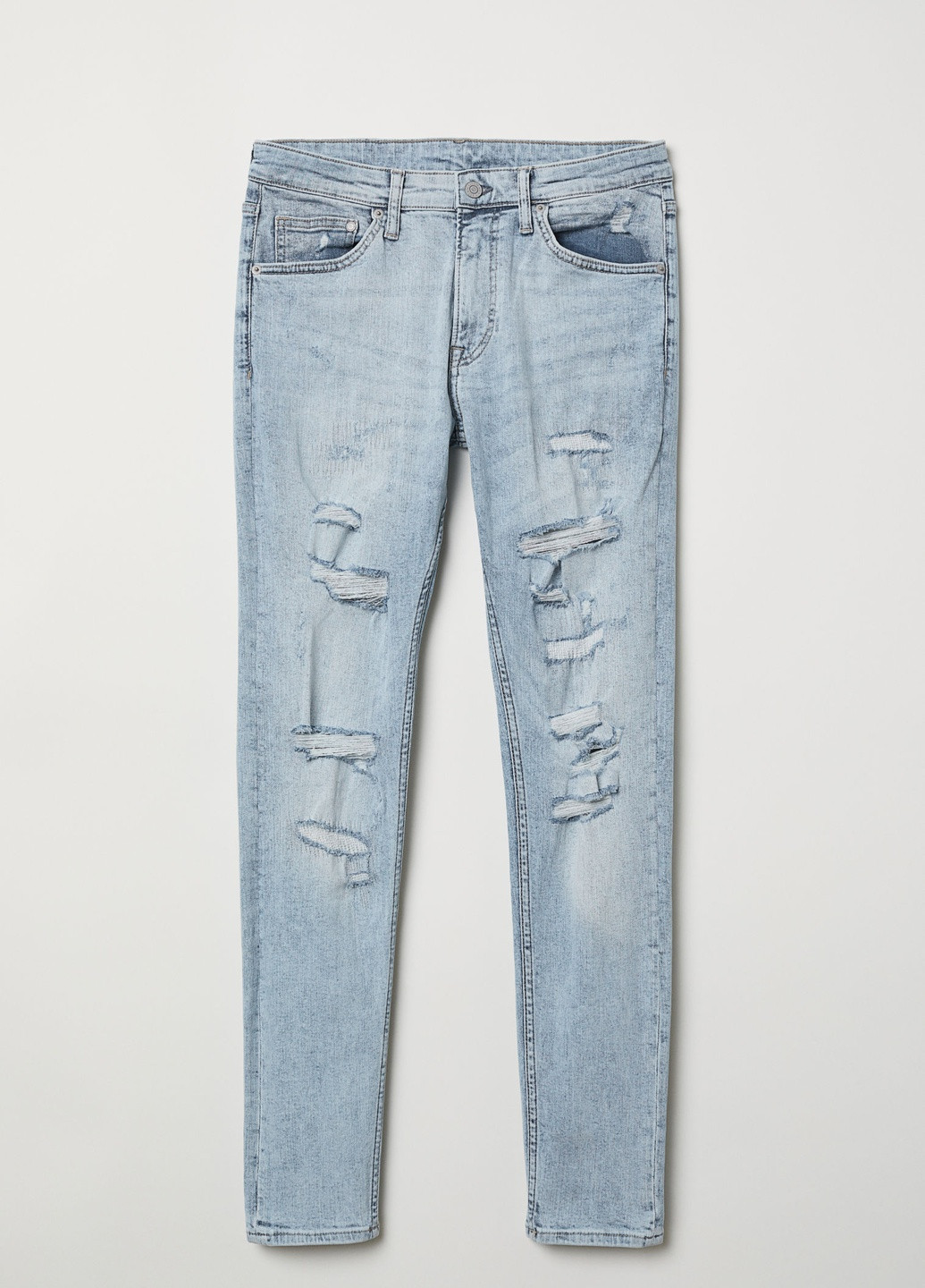 Голубые джинси,блакитний в візерунки, H&M