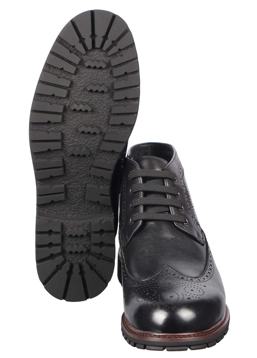 Черные зимние мужские зимние ботинки классические 195417 Marco Pinotti