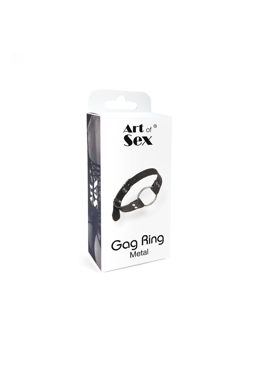Кляп Металлическое кольцо из натуральной кожи - Gag Ring Metal, цвет Черный Art of Sex (258470905)
