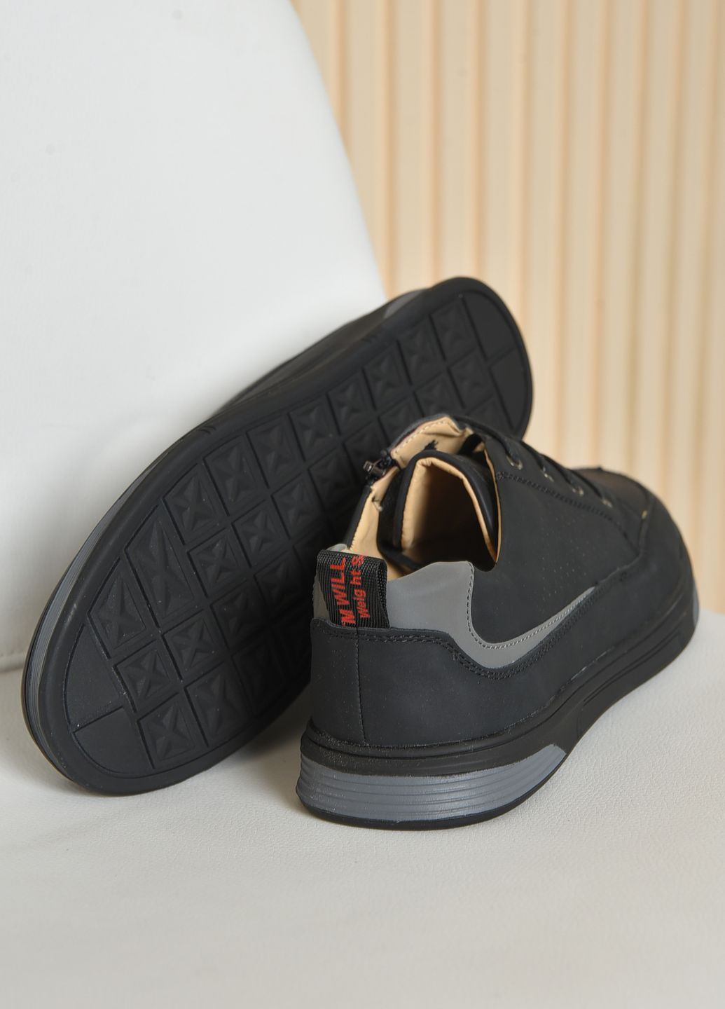 Черные туфли детские подросток черного цвета со шнурками Let's Shop