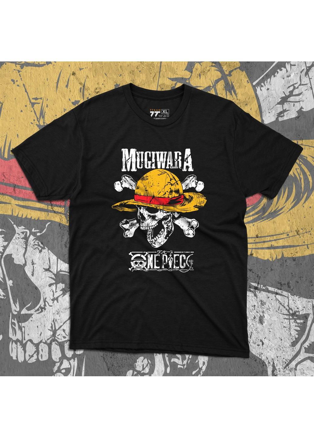 Черная футболка c принтом ван пис - mugivara No Brand