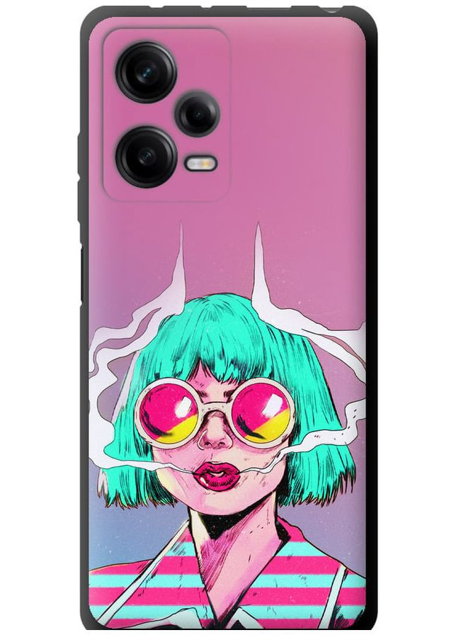 TPU чорний чохол 'Поп арт дівчина' для Endorphone Xiaomi Redmi Note 12 Pro 5G (276193906)