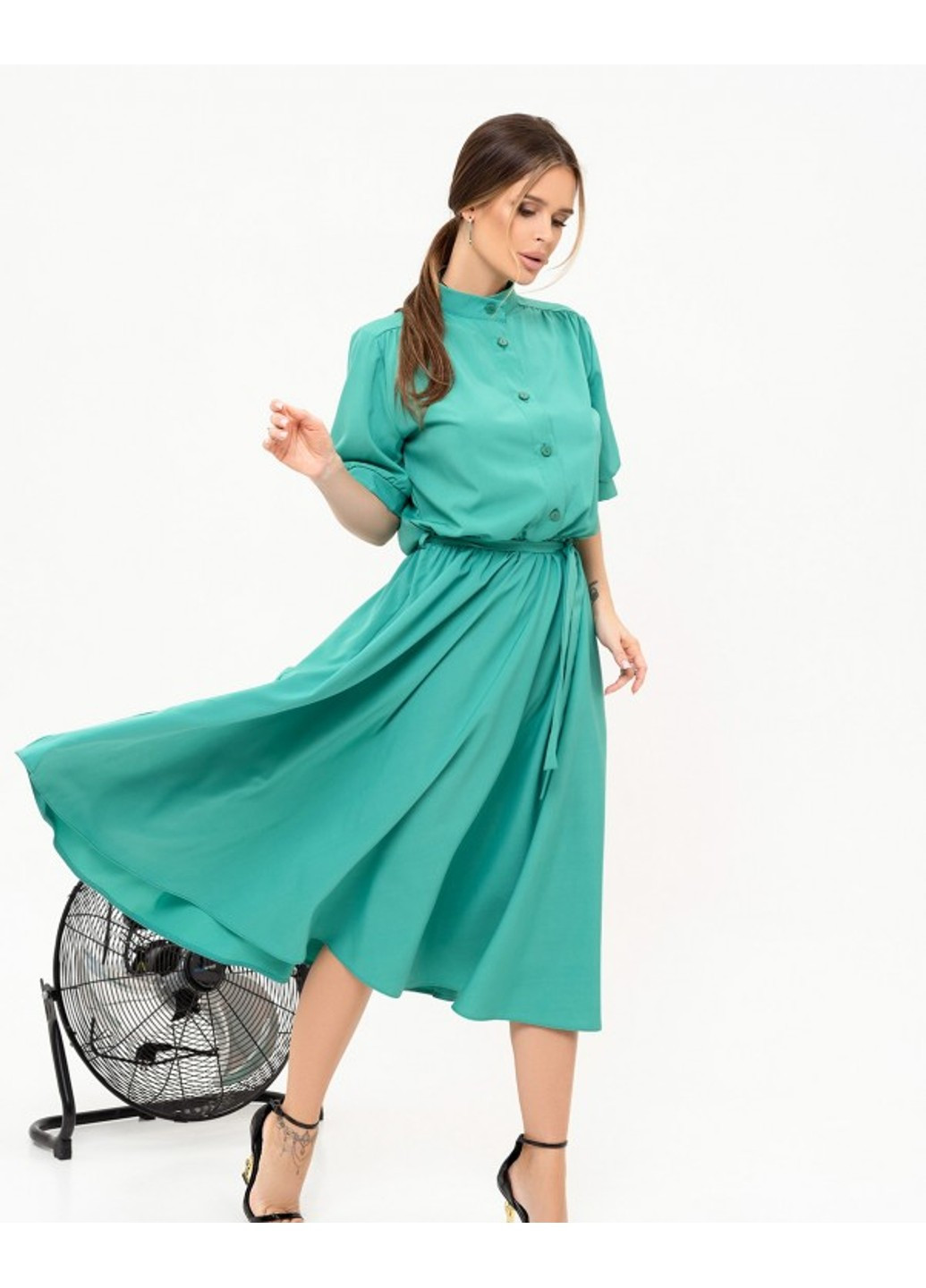 Зеленое повседневный платья 13909 зеленый ISSA PLUS