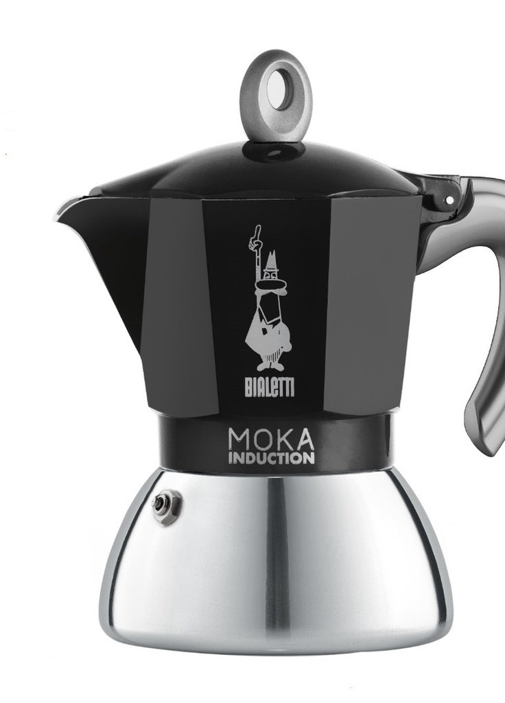 Гейзерная кофеварка New Moka Induction на 4 чашки Черная Bialetti (259942228)