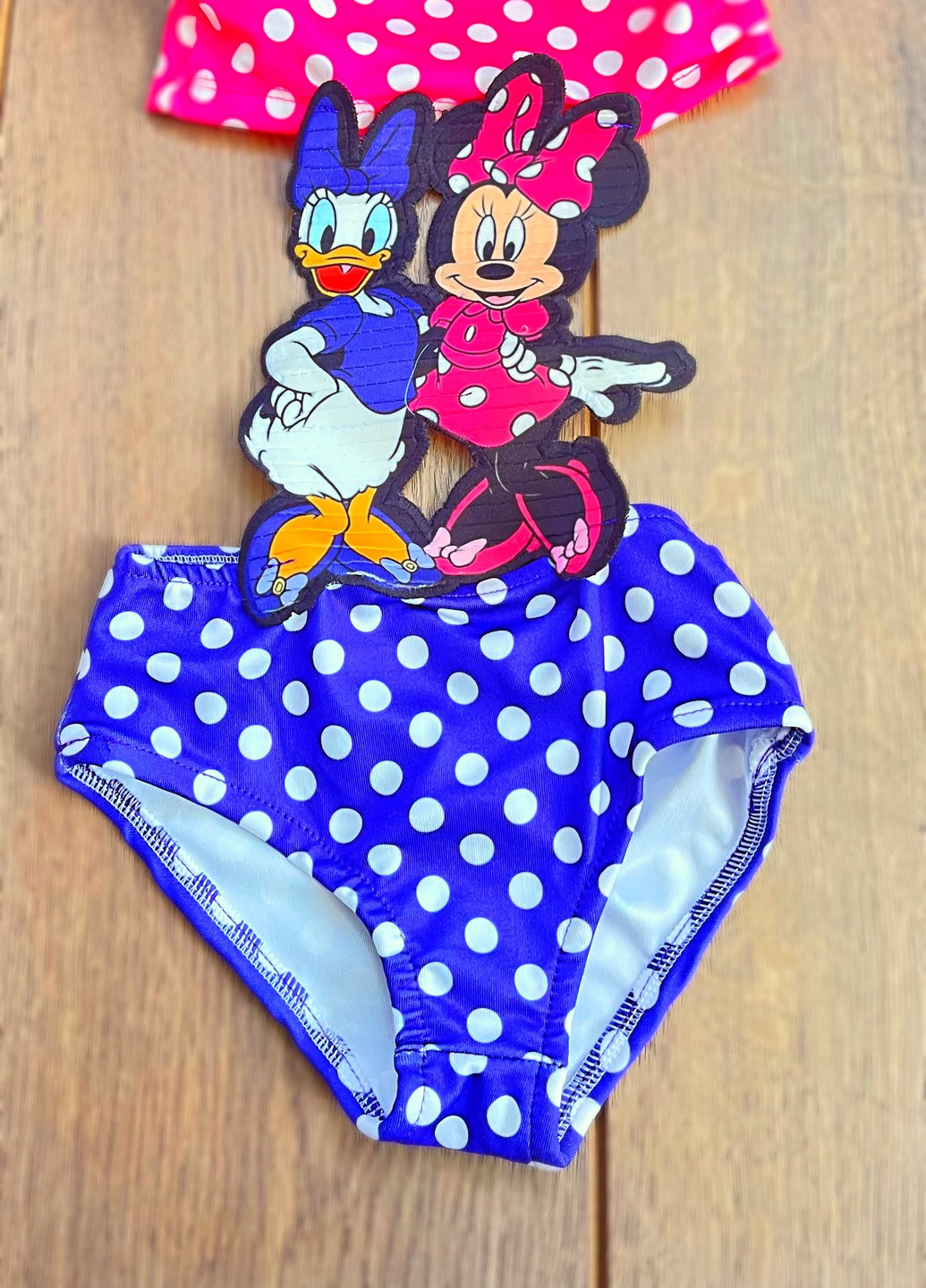 Малиновий літній купальник minnie mouse ( мінні маус) p5645643 суцільний Disney