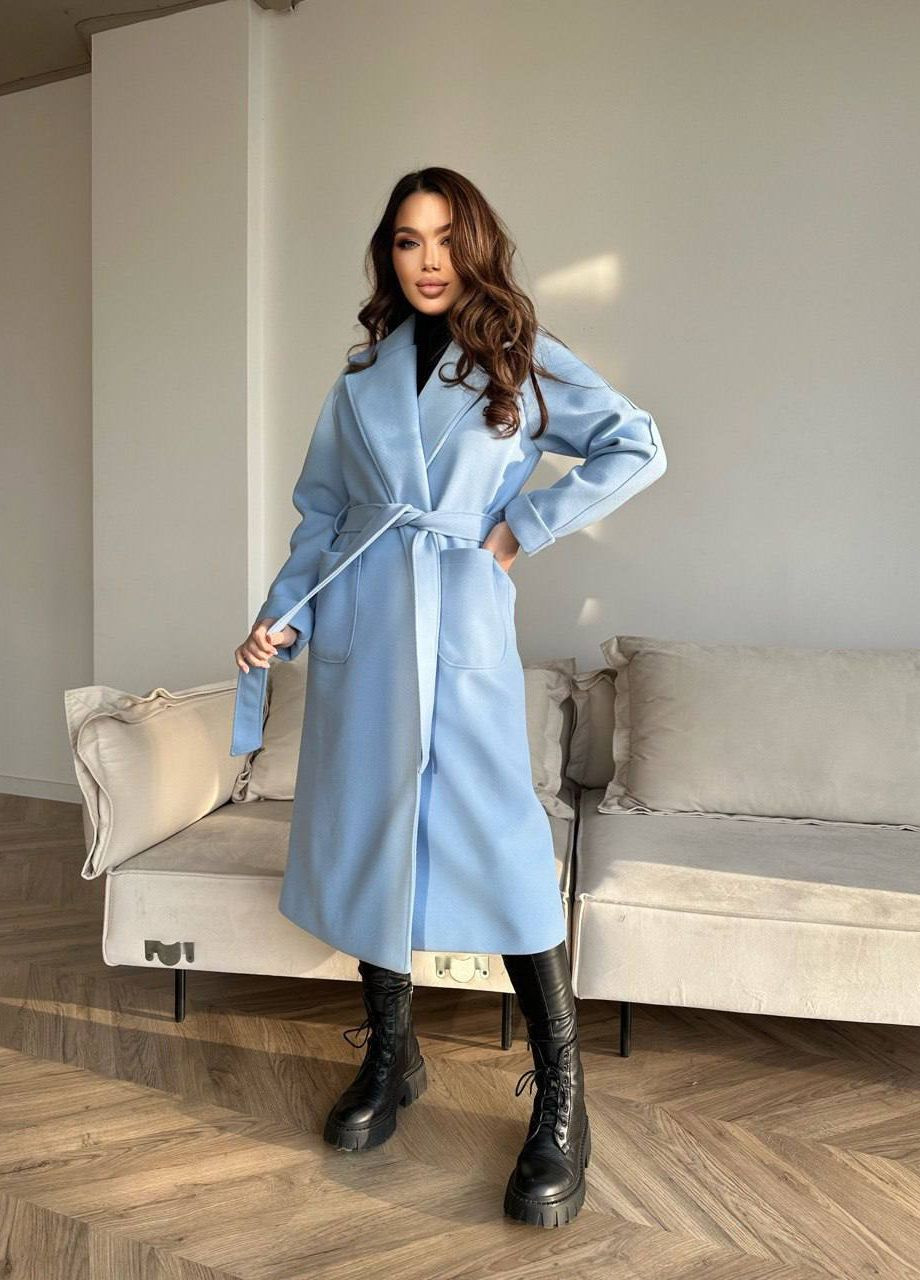 Блакитне Жіноче пальто Кашемір No Brand