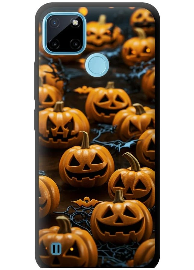 TPU черный чехол 'Тыквы 2' для Endorphone Realme C21Y (266812143)