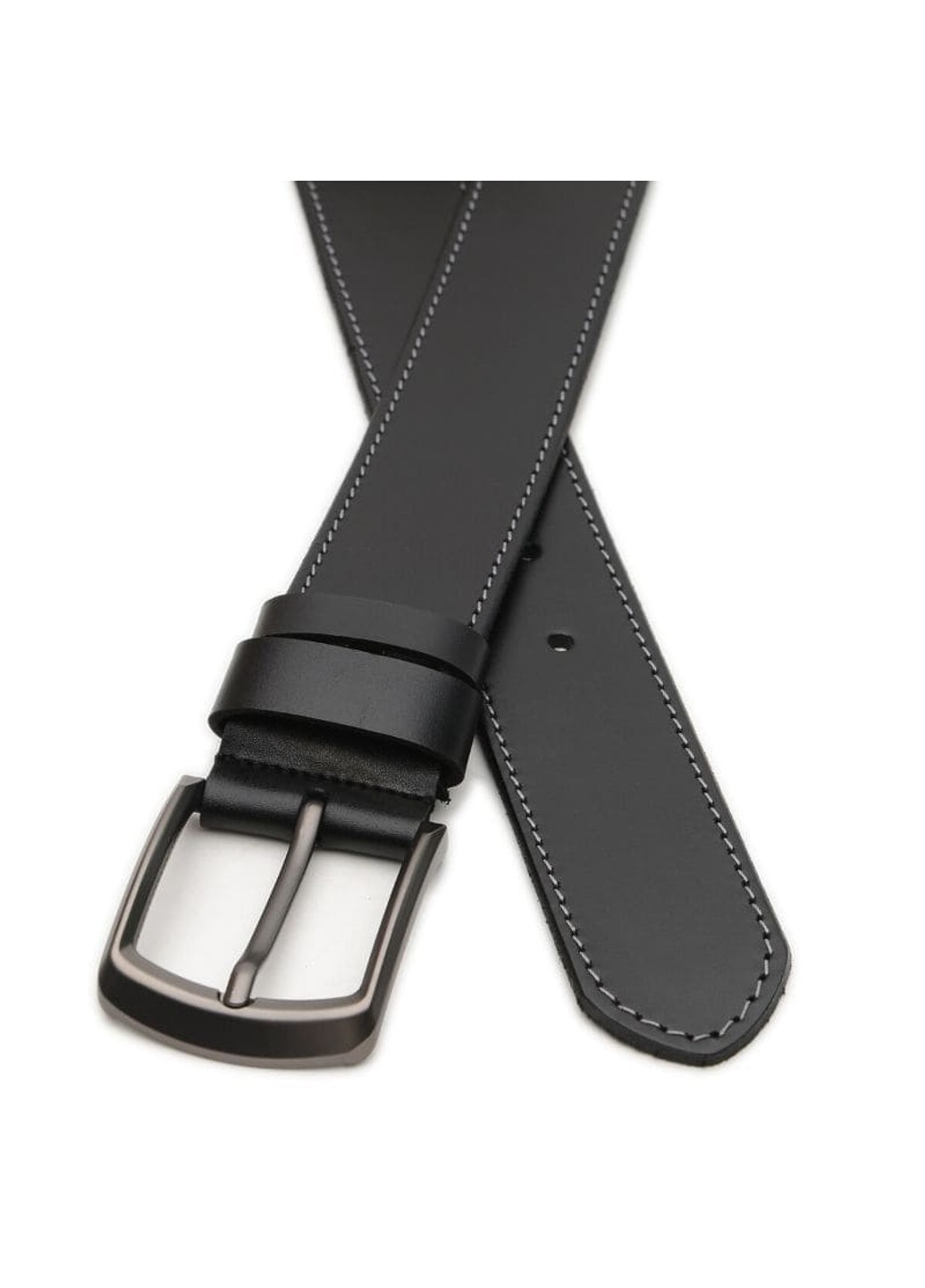 Широкий Мужской кожаный ремень 4,5 см V1115GX38-black Borsa Leather (266143421)