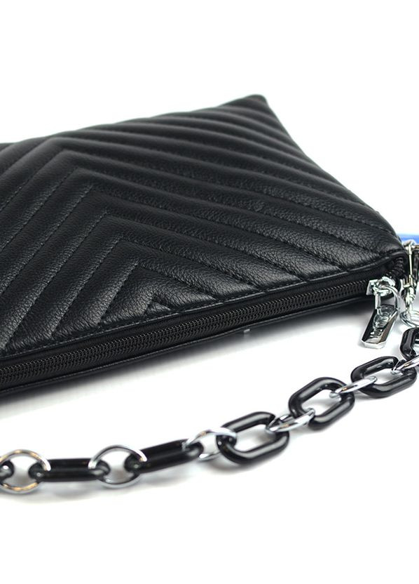 Сумка клатч жіноча класична на блискавці на довгому ремінці, маленька чорна сумочка через плече No Brand (266701157)