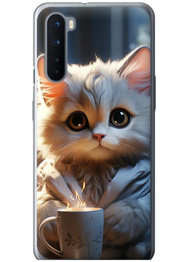 Силиконовый чехол 'White cat' для Endorphone oneplus nord (265399443)