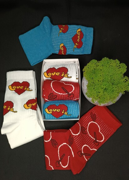 Подарочный набор носков «Любовь» 3 пары No Brand (267809698)
