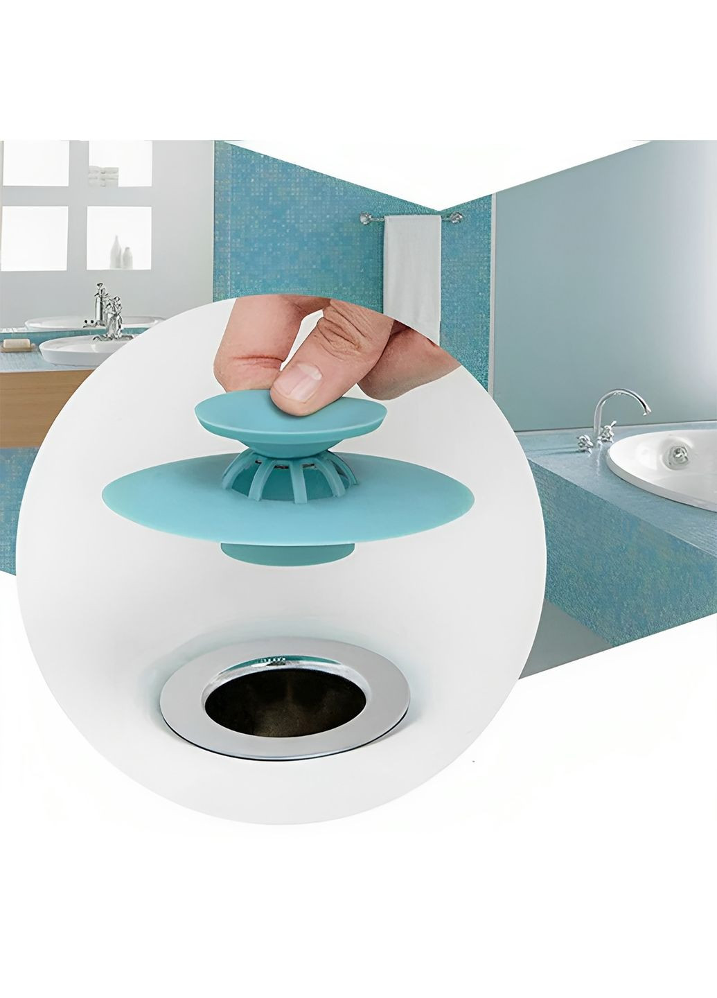 Силиконовая пробка для ванны 2 в 1 / заглушка для ванной и раковины / фильтр-пробка для раковины Kitchen Master (268737509)