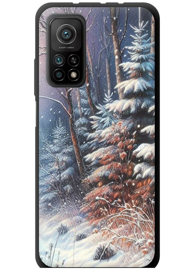 TPU черный чехол 'Зимний пейзаж' для Endorphone Xiaomi Mi 10T Pro (275462638)