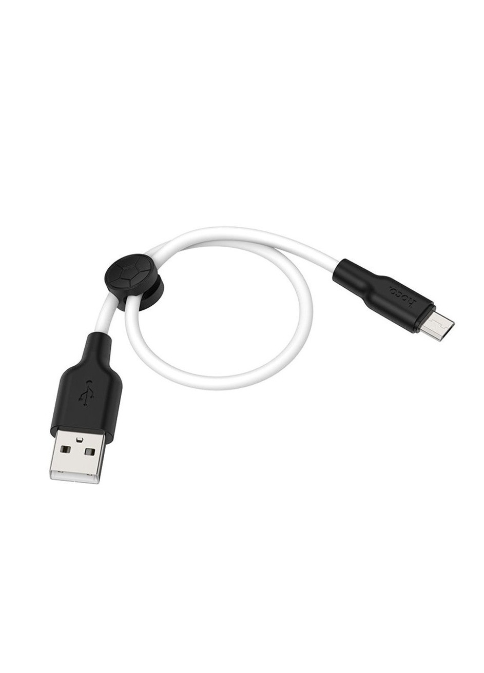 USB кабель X21 Micro 2.4A 0.25 м колір білий ЦБ-00215827 Hoco (259467242)