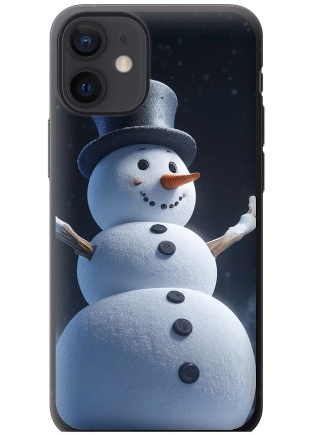 Силиконовый чехол 'Снеговик' для Endorphone Apple iPhone 12 Mini (275651116)