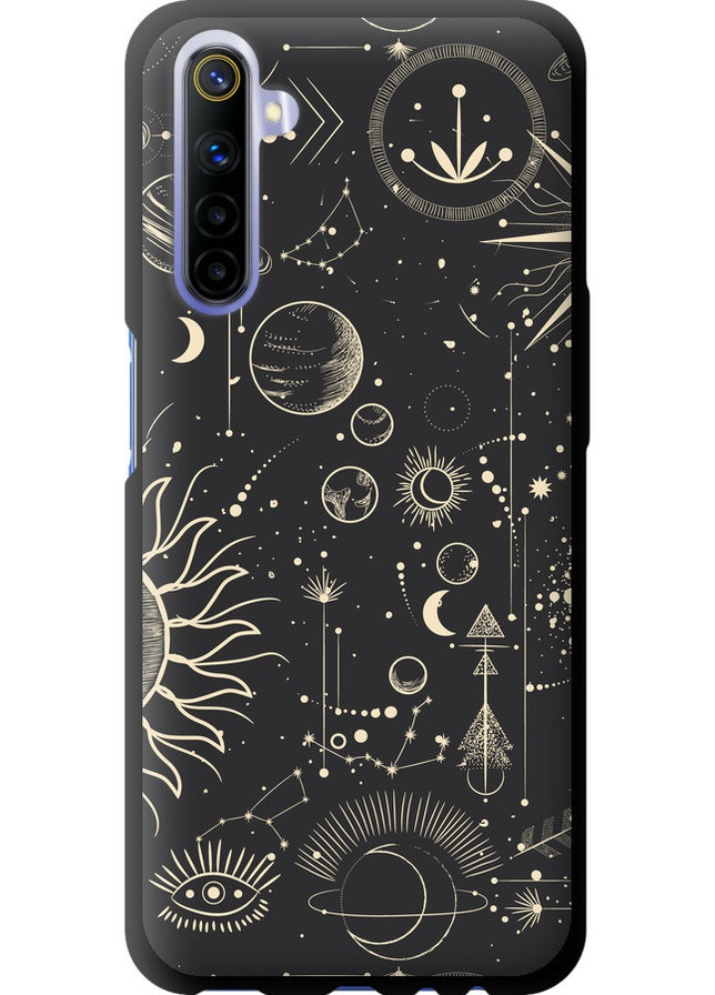 TPU черный чехол 'Фаза луны' для Endorphone Realme 6 (258089088)