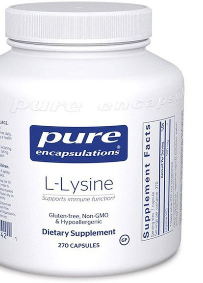 L-Lysine 500 mg 270 Caps PE-01242 Pure Encapsulations (256721219)