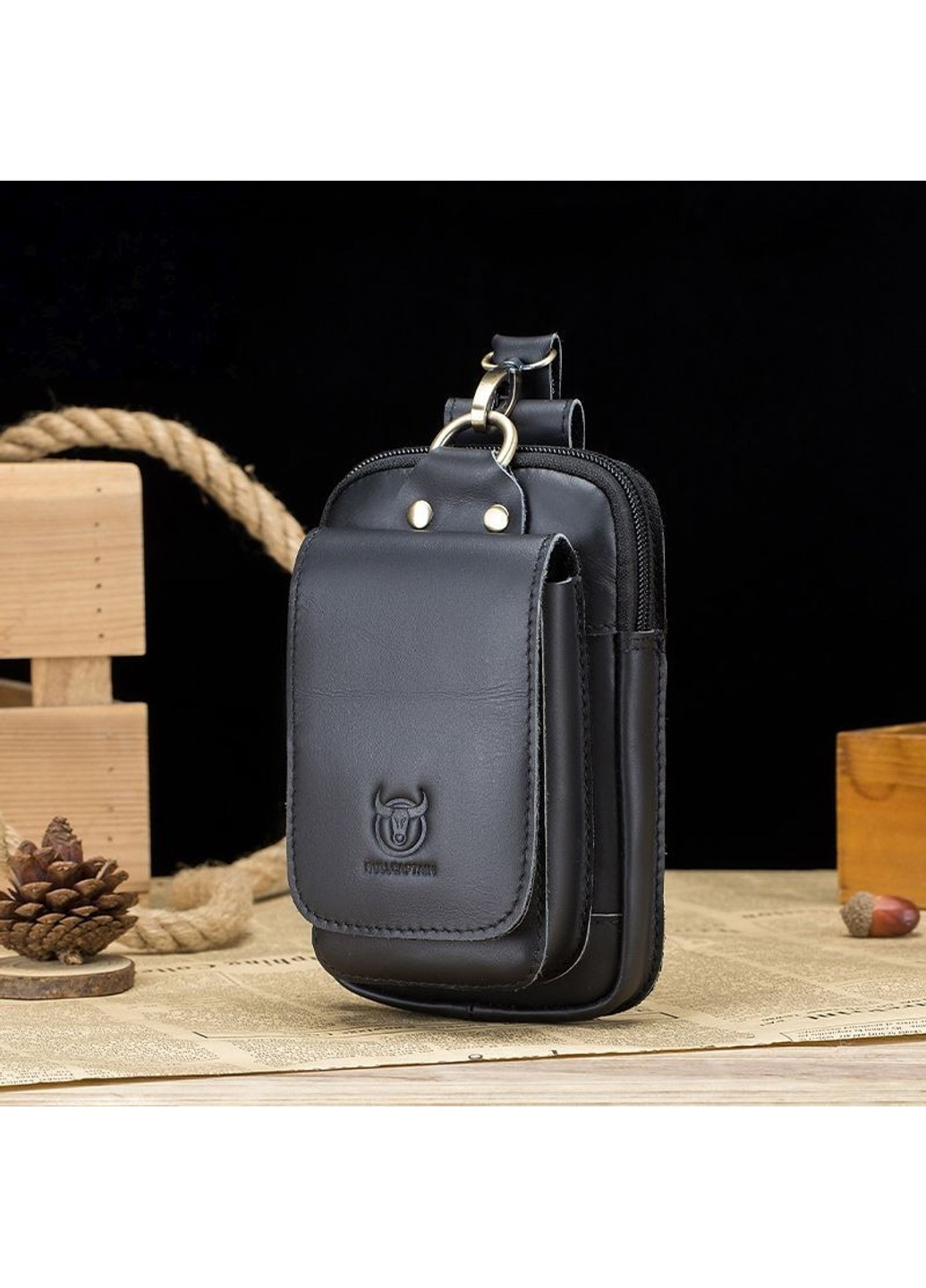 Чоловіча шкіряна сумка над плечем і на ремені T0456 BULL (263776626)