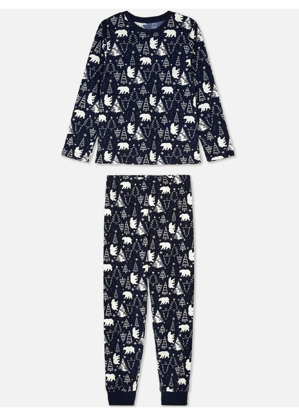Темно-синя всесезон піжама (світшот, штани) свитшот + брюки Primark