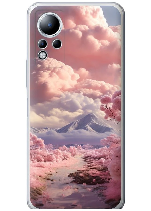 Силіконовий чохол 'Рожеві хмари' для Endorphone Infinix Note 11 (267240354)