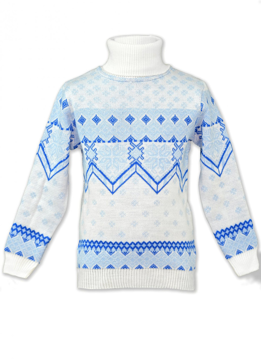 Синий зимний светри свитер на девочек снежинки (снежинки) Lemanta