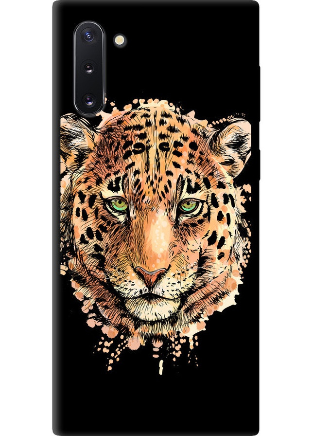 TPU чорний чохол 'Леопард v2' для Endorphone Samsung Galaxy Note 10 (258091055)