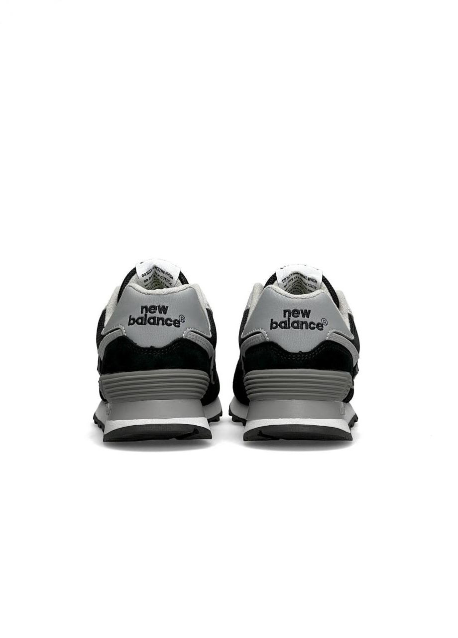 Черные демисезонные кроссовки женские, вьетнам New Balance 574 Premium Black White