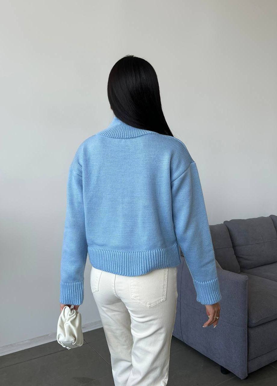 Женский яркий свитер цвет голубой р.42/46 443571 New Trend (266783991)