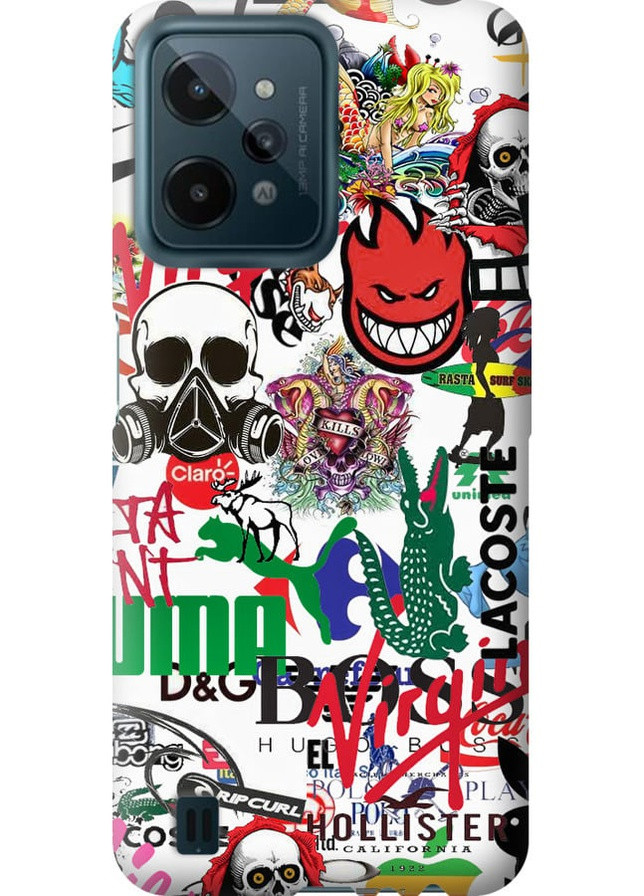 Силіконовий чохол 'Many different logos' для Endorphone Realme C31 (257906208)