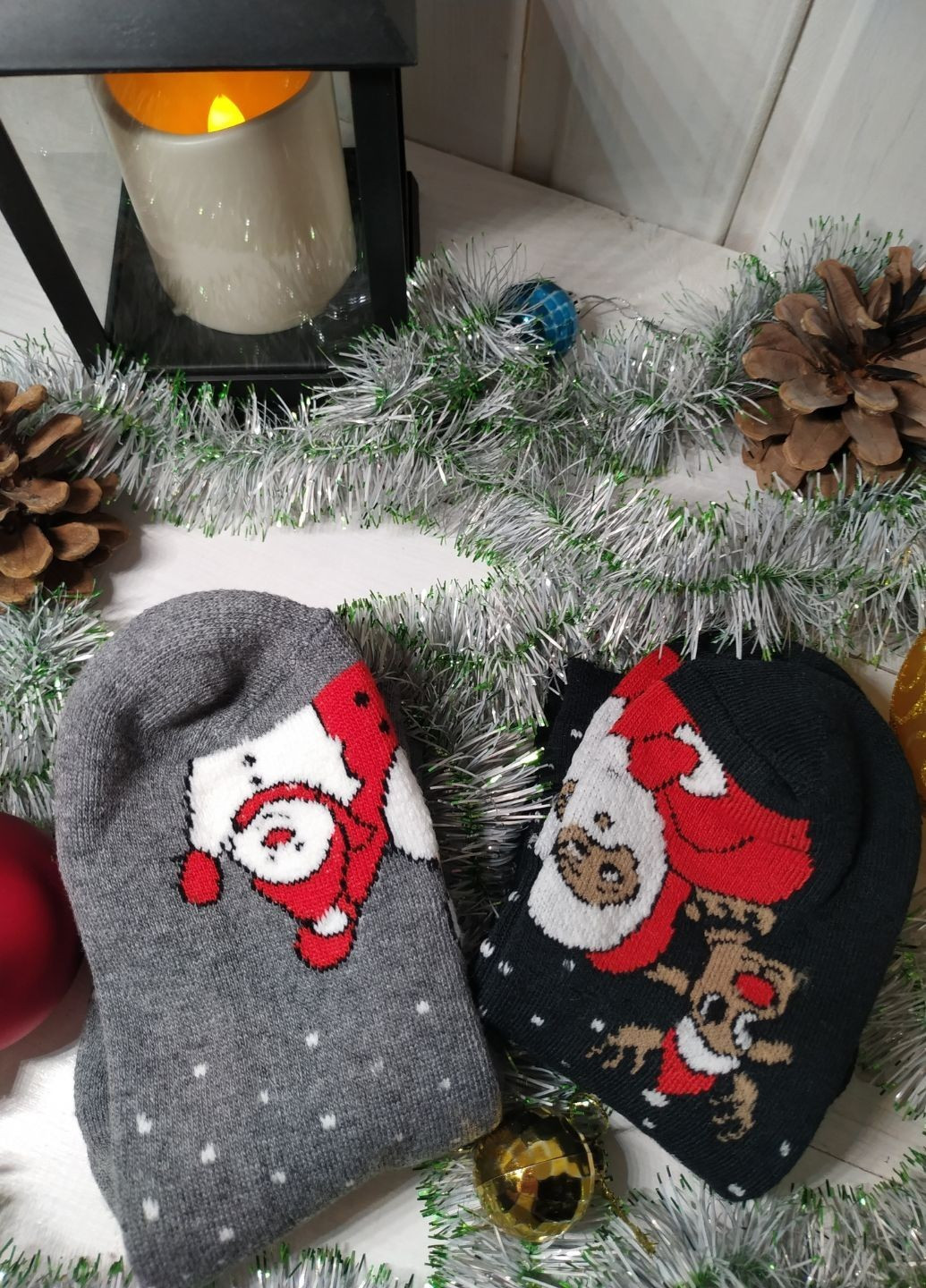Набор женских новогодних носков Санта и Олени №3 ароматизированные No Brand (256566143)