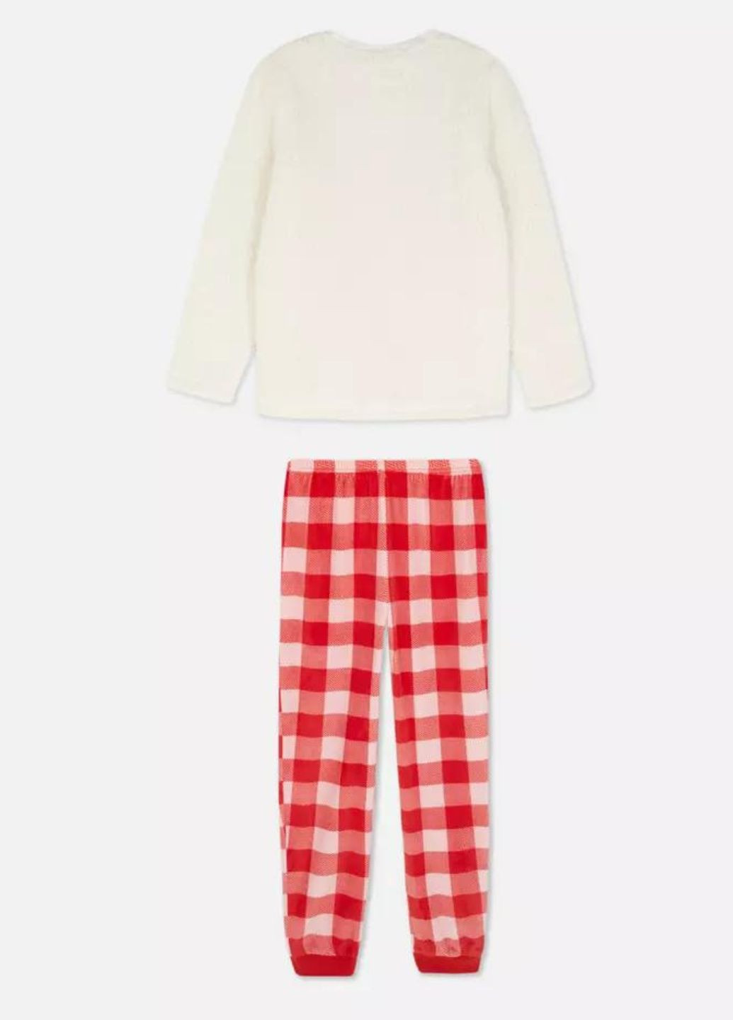 Комбінована зимня тепленька піжамка для дівчинки свитшот + брюки Primark