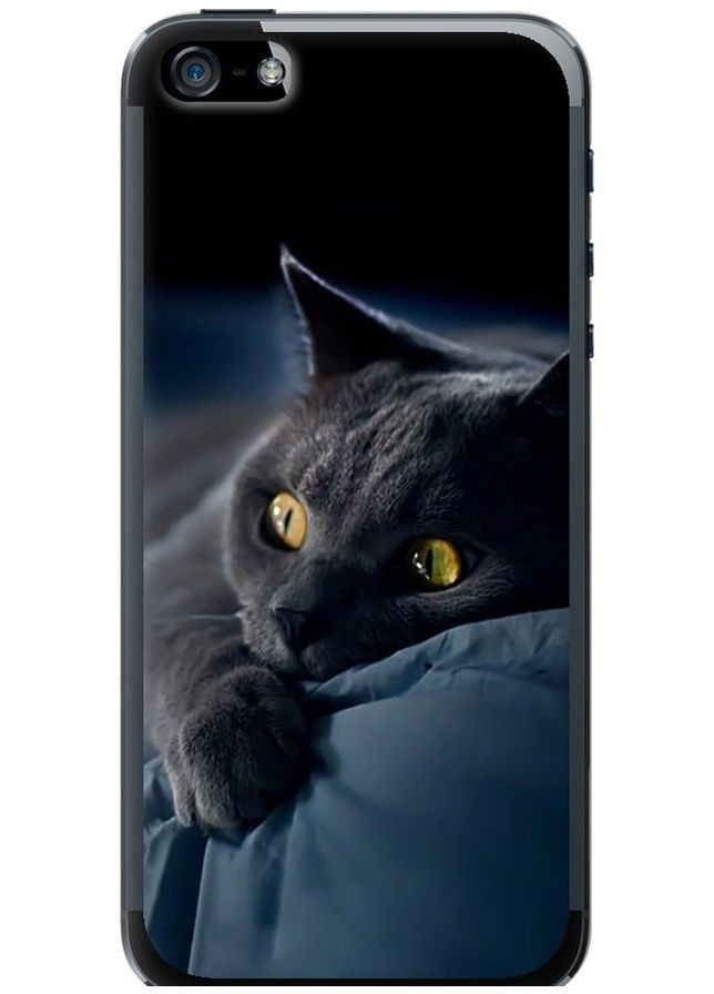 2D пластиковый чехол 'Дымчатый кот' для Endorphone apple iphone 5 (265226202)