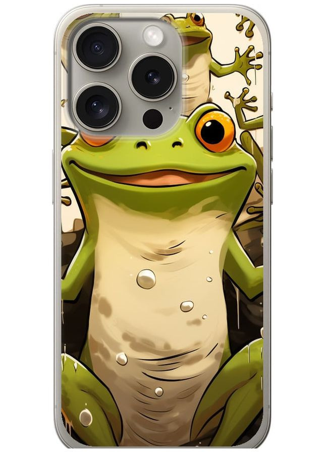 Силиконовый чехол 'Веселая жаба' для Endorphone Apple iPhone 15 Pro (266908272)