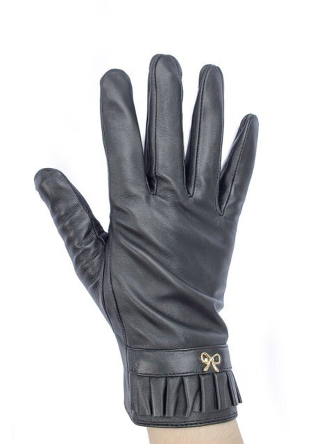 Чорні жіночі рукавички з натуральної шкіри 780 M Shust Gloves (266143014)