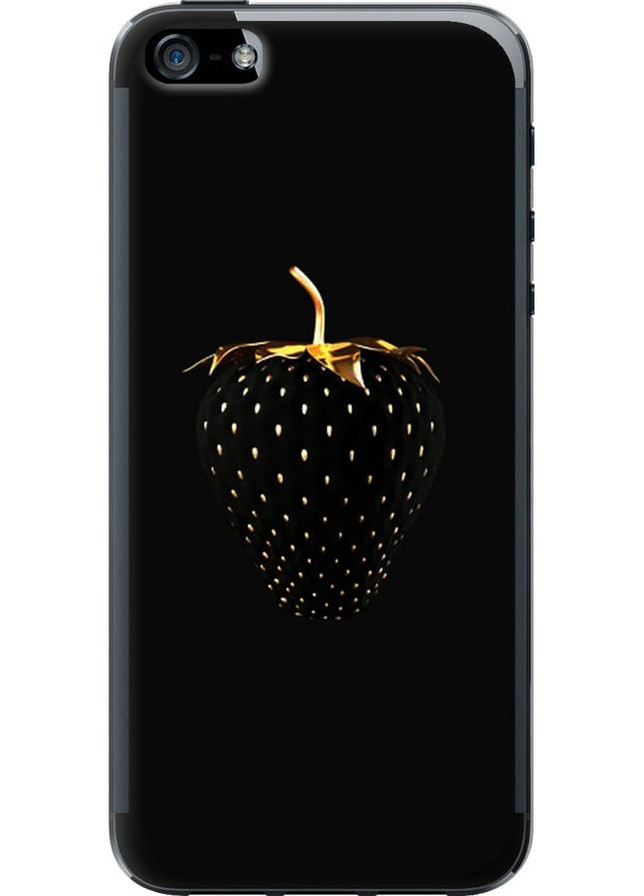 Силіконовий протиударний с посиленими кутами чохол 'Чорна полуниця' для Endorphone apple iphone 5s (258484326)