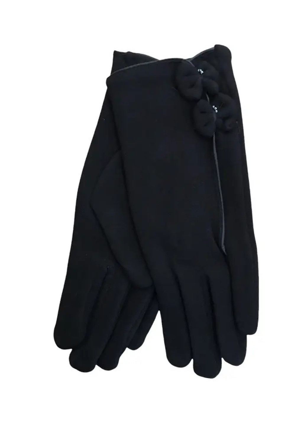Женские стрейчевые перчатки чёрные 8722s1 S BR-S (261771543)