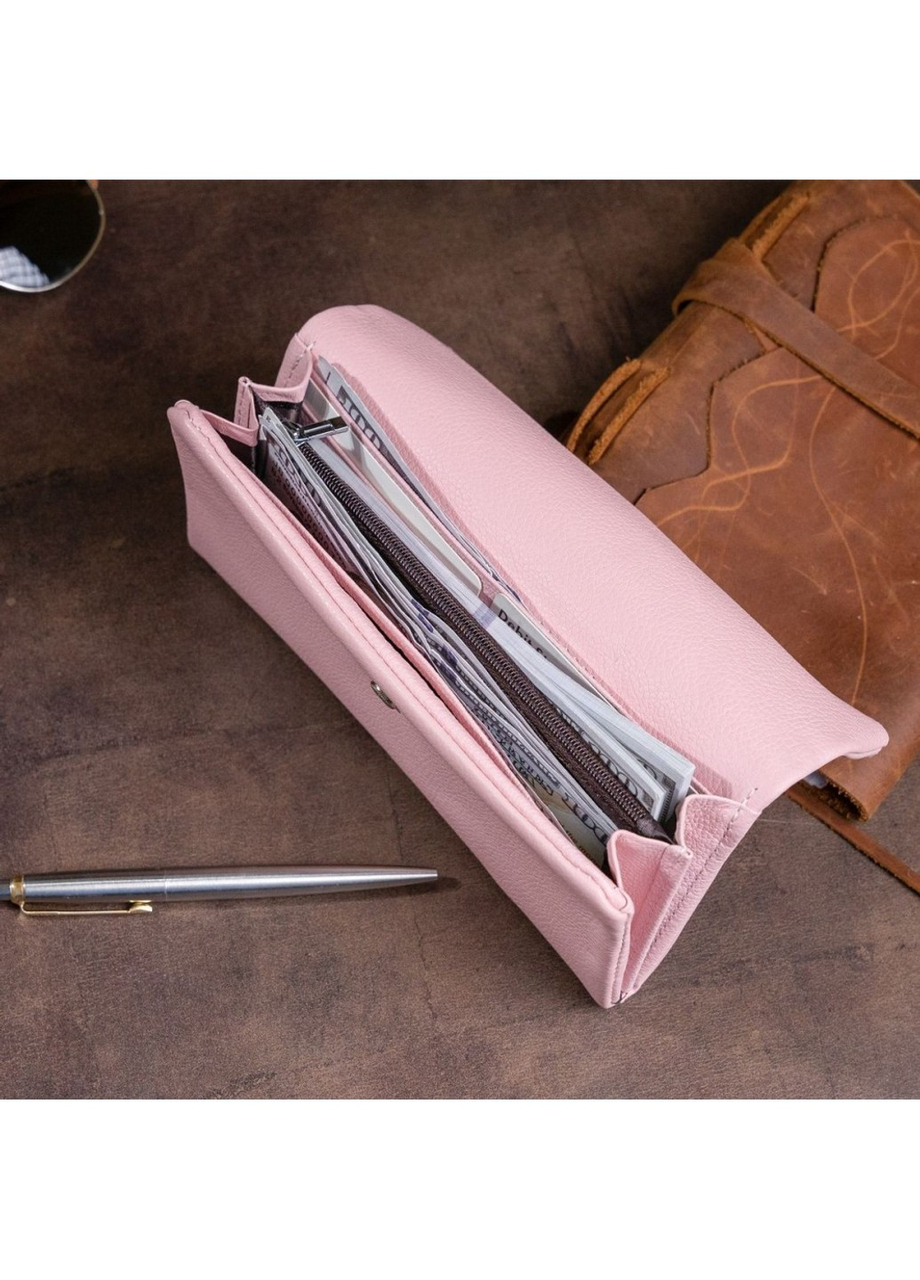 Жіночий шкіряний клатч ST Leather 19271 Рожевий ST Leather Accessories (262453856)