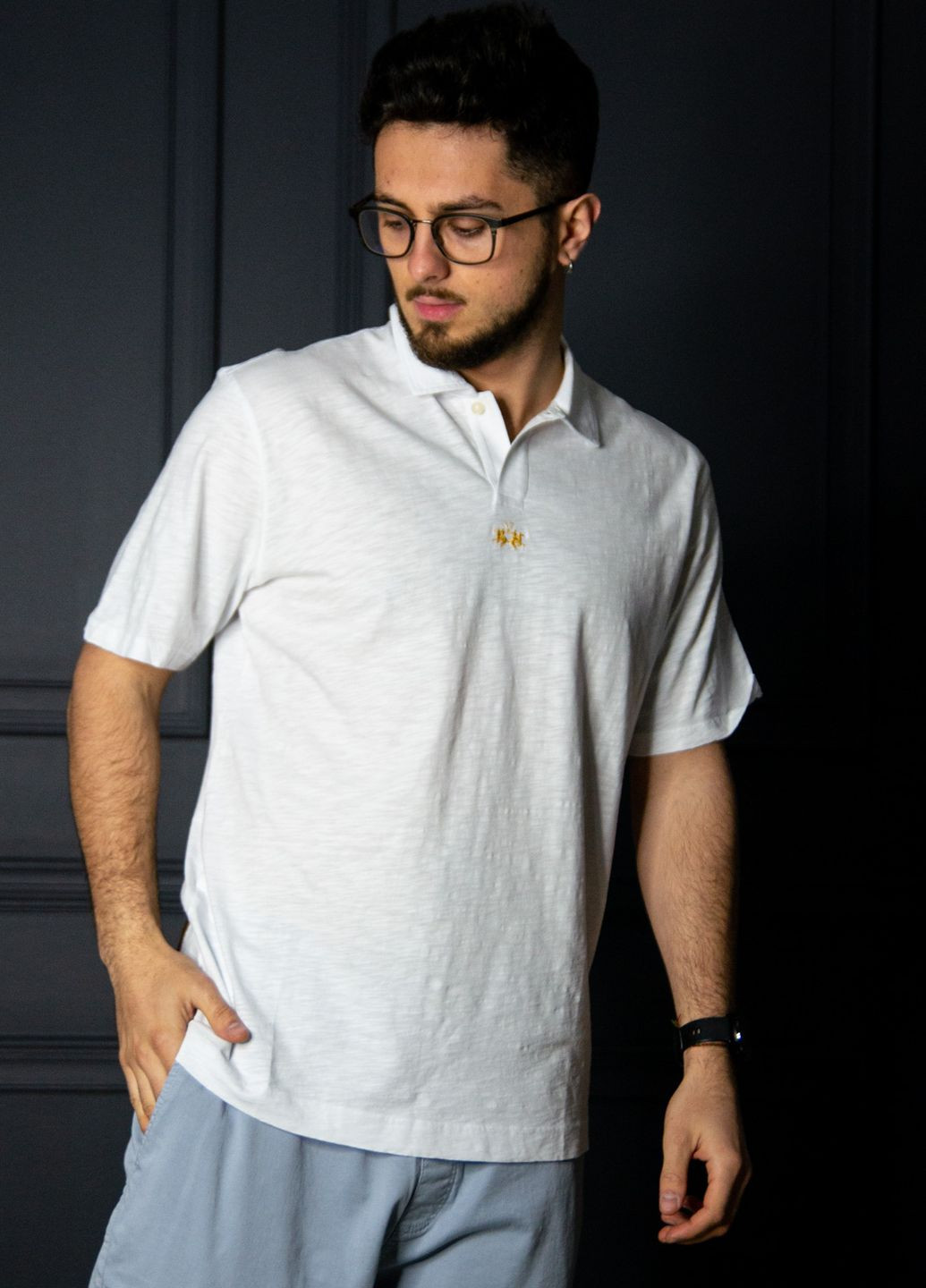 Белая футболка-поло для мужчин La Martina